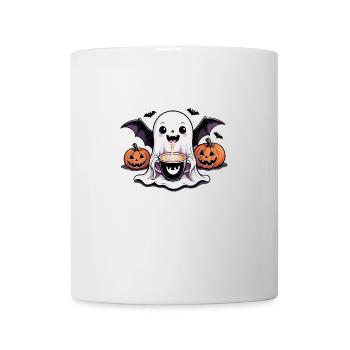 Ghost Ghost Halloween Pumpkin Bat Funny - Mug - white - Front