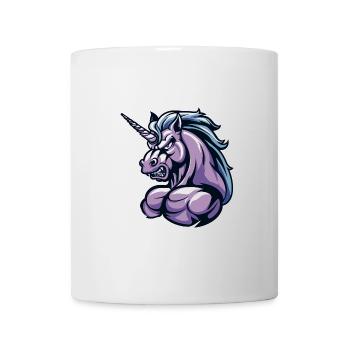 Einhorn Muskeln Bodybuilding - Tasse - Weiß - Vorne