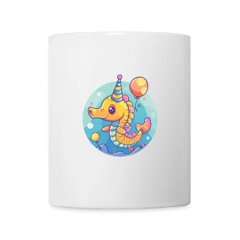 Bande dessinée d’anniversaire hippocampe - Mug blanc - blanc - Devant