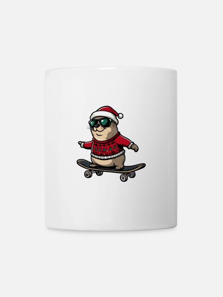 phoque animal Noël drôle - Mug blanc - blanc