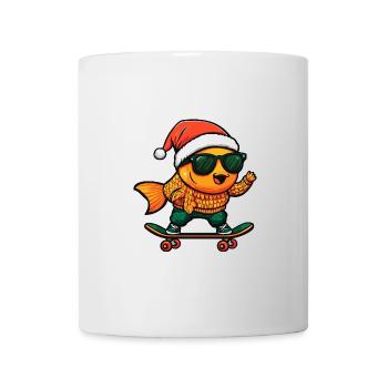 Poisson rouge Noël drôle - Mug blanc - blanc - Devant