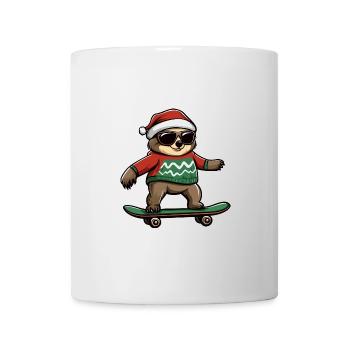 Faultier Weihnachten Lustig - Tasse - Weiß - Vorne