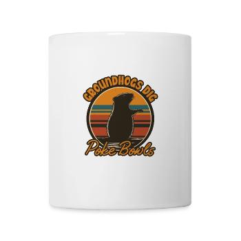 Murmeltiere graben Poke Bowls Lustiges Design für Feinschmecker - Tasse - Weiß - Vorne