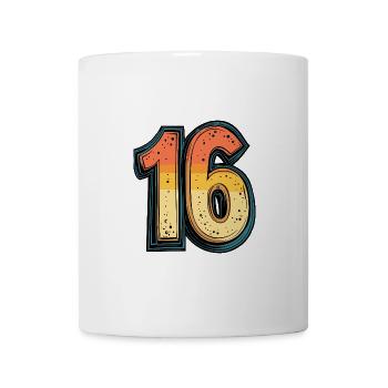16 Symbole numérique - Mug blanc - blanc - Devant