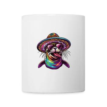 Robbe Tier Lustig Sombrero - Tasse - Weiß - Vorne