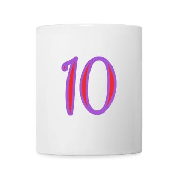 10. 10 YEARS. 10th ANNIVERSARY. 10 YEAR ANNIVERSARY. - Mug - white - Front