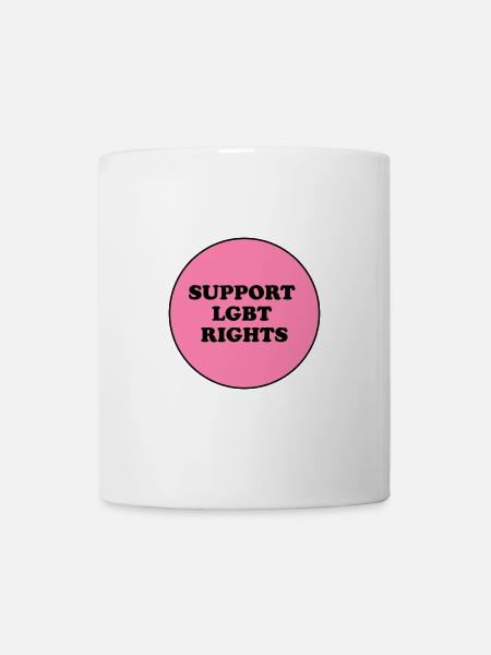Soutenez les droits LGBT - Mug blanc - blanc