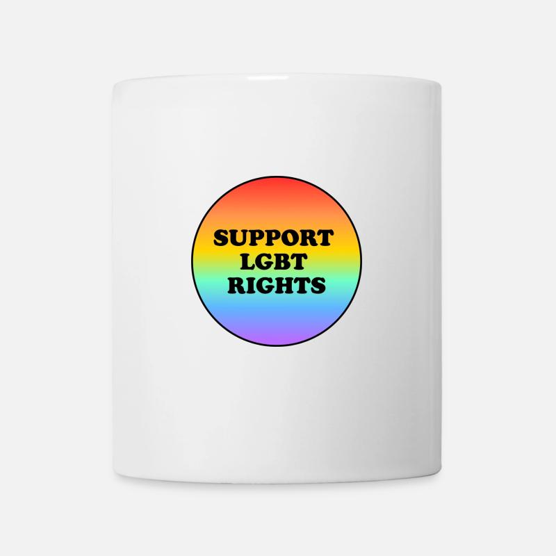 Soutenez les droits des LGBT - Mug blanc - blanc