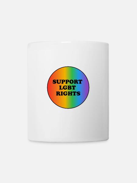 Soutenez les droits des LGBT - Mug blanc - blanc