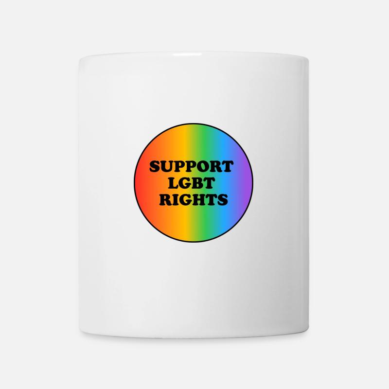 Soutenez les droits des LGBT - Mug blanc - blanc