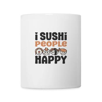 Japanese Food Lover I Peolpe Happy Sushi - Mug - white - Front
