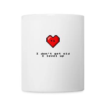 Getting old vieillir anniversaire coeur retro game - Mug blanc - blanc - Devant