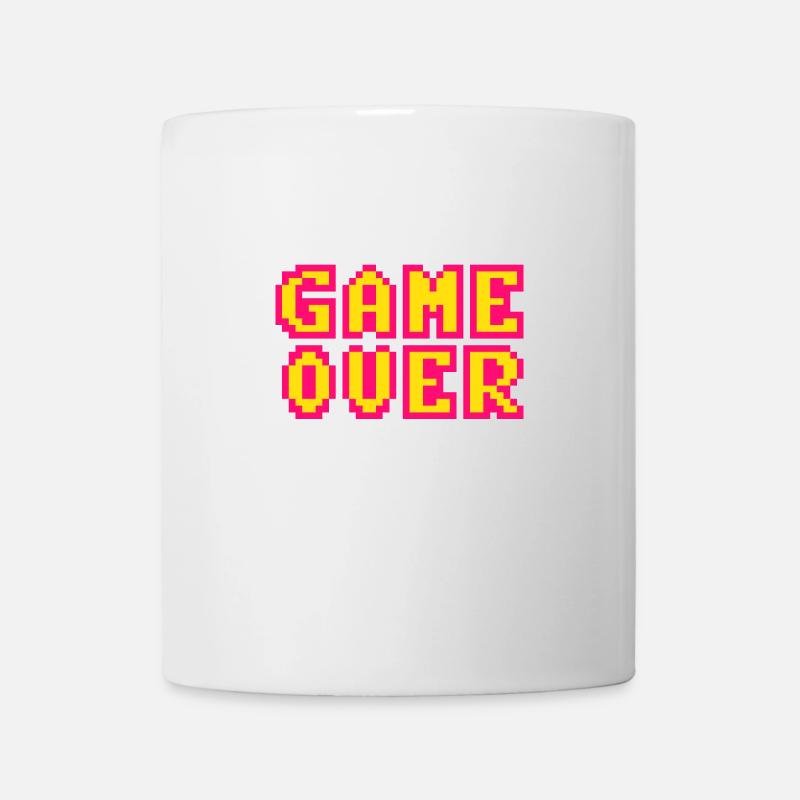 Game Over retrogaming vintage pixels - Mug blanc - blanc