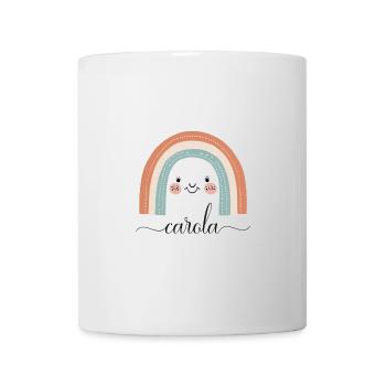 Carola! Rainbow design, customizable - Mug - white - Front