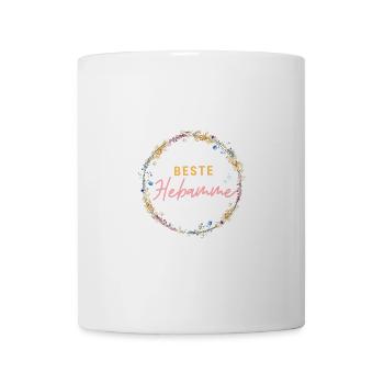 Beste Hebamme - personalisierbares Design - Tasse - Weiß - Vorne
