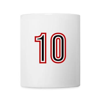 Maillot 10 Années - Mug blanc - blanc - Devant