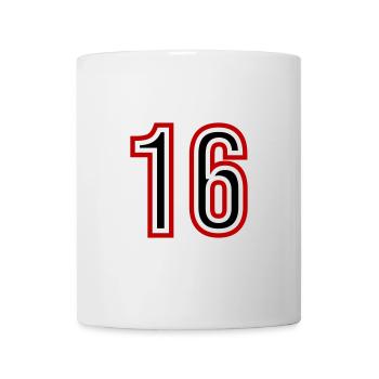 Maillot 16 Années Numéros - Mug blanc - blanc - Devant