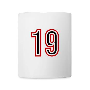 19 Number Years Jersey - Mug - white - Front