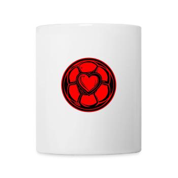 Fussball Herz Symbol - Tasse - Weiß - Vorne