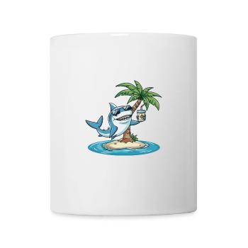 Hai Sommer Strand Comic - Tasse - Weiß - Vorne