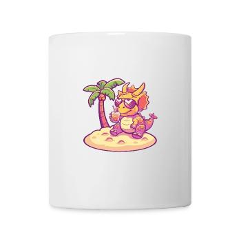 Dinosaure tricératops été - Mug blanc - blanc - Devant