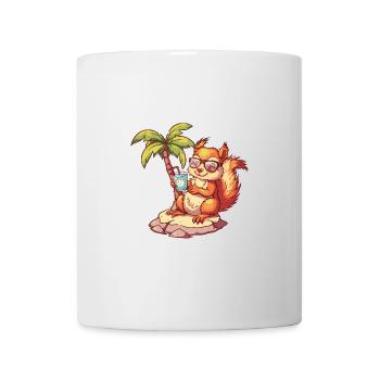 Squirrel Summer Beach Comic - Mug - white - Front