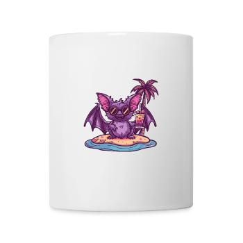Fledermaus Sommer Strand Comic - Tasse - Weiß - Vorne