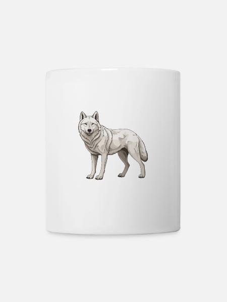 Wolf Tier - Tasse - Weiß