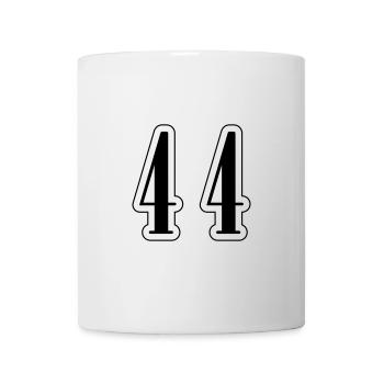 44 Zahl symbol - Tasse - Weiß - Vorne