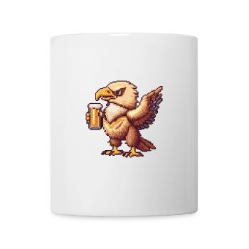Adler Bier Pixel - Tasse - Weiß - Vorne