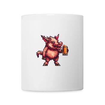 Pig Beer Pixel Wild Boar - Mug - white - Front
