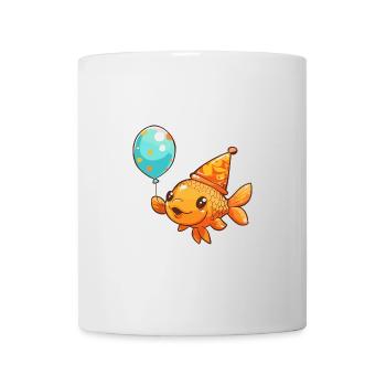 Bande dessinée d’anniversaire de poisson rouge - Mug blanc - blanc - Devant