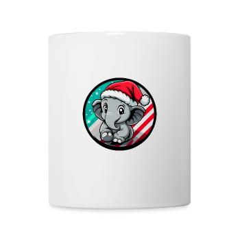 Éléphant Noël Noël - Mug blanc - blanc - Devant