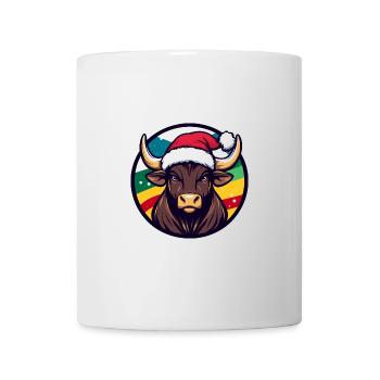 Stier Bulle Weihnachten Christmas - Tasse - Weiß - Vorne