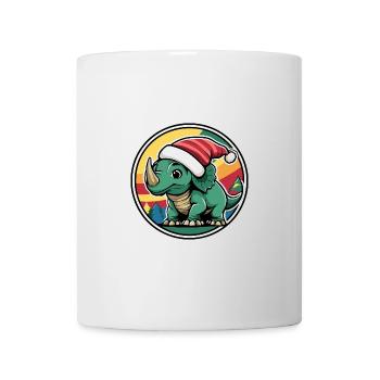 Dinosaure tricératops Noël Noël - Mug blanc - blanc - Devant