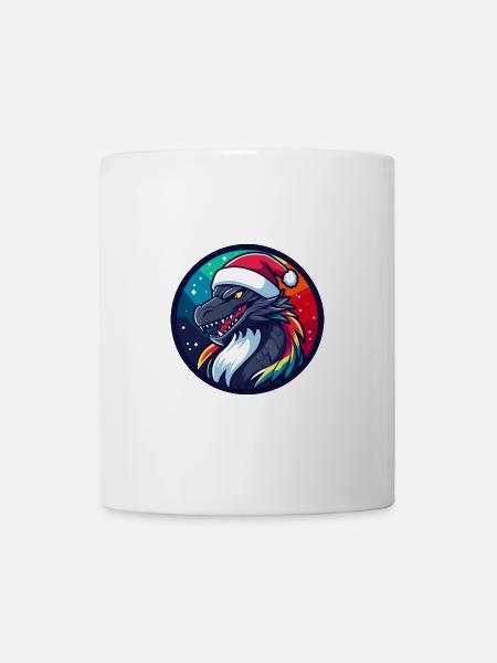 Drache Weihnachten Christmas - Tasse - Weiß
