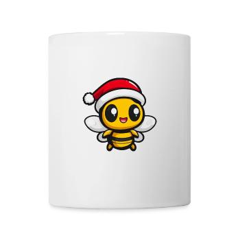Abeille Noël Mignon - Mug blanc - blanc - Devant
