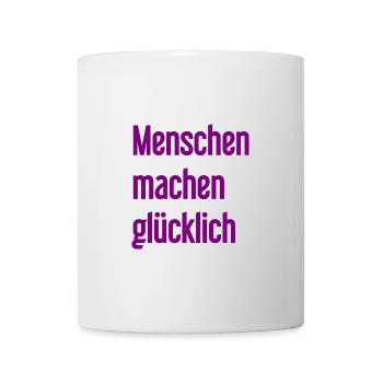 People make you happy – Positive statement - Mug - white - Front