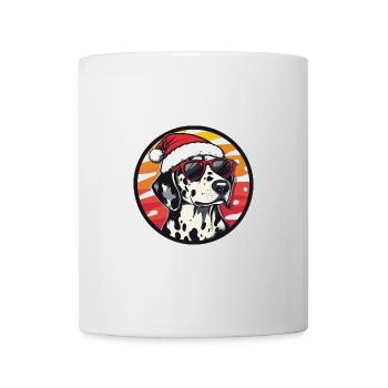 Chien Dalmatien Noël Cool - Mug blanc - blanc - Devant