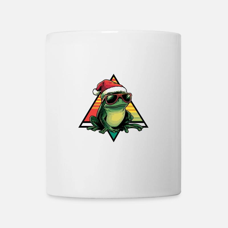 Grenouille Noël Cool - Mug blanc - blanc