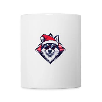 Husky chien Noël cool - Mug blanc - blanc - Devant