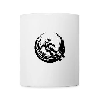 Ski Fahrerin Wintersport Skiing - Tasse - Weiß - Vorne