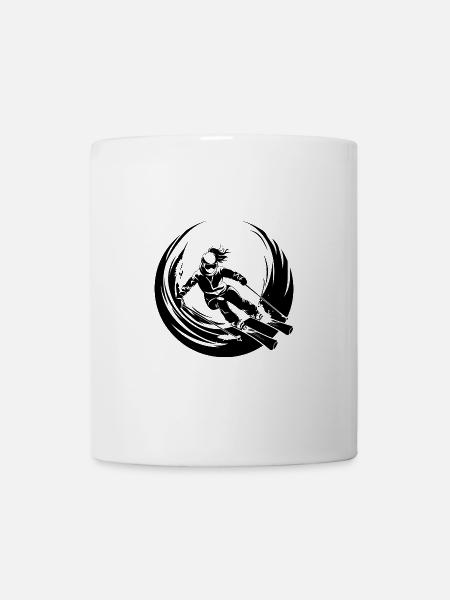 Ski Fahrerin Wintersport Skiing - Tasse - Weiß