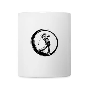 Silhouette de golfeur - Mug blanc - blanc - Devant