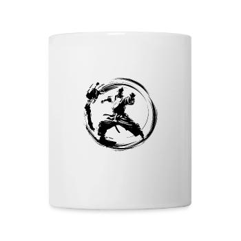 Karate Silhouette Fighter - Mug - white - Front