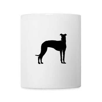 Galgo Silhouette Hunde Hund Windhunde - Tasse - Weiß - Vorne