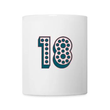 18. 18 YEARS OLD. 18th ANNIVERSARY. BIRTHDAY 18 YEARS. - Mug - white - Front