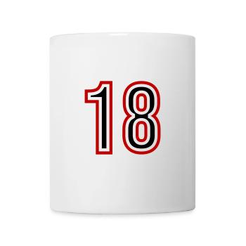 18 Number Years Jersey - Mug - white - Front