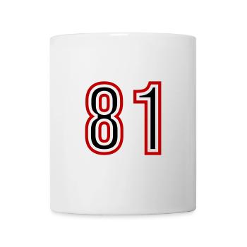 81 Number Years Jersey - Mug - white - Front