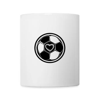 Fussball Symbol Herz Mannschaft - Tasse - Weiß - Vorne